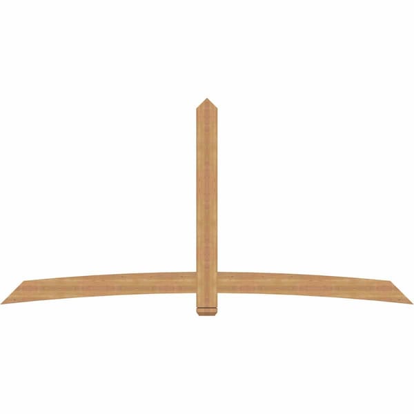Ekena Millwork Bellingham Timber Gable Bracket, Western Red Cedar, 108"W x 54"H x 1 1/2"D x 5 1/2"F, 12/12 Pitch GBW108X54X0206BEL00SWR - main